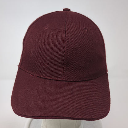 Sports Caps Strapback Hat Red One Size Solid Adjustable Blank Outdoor