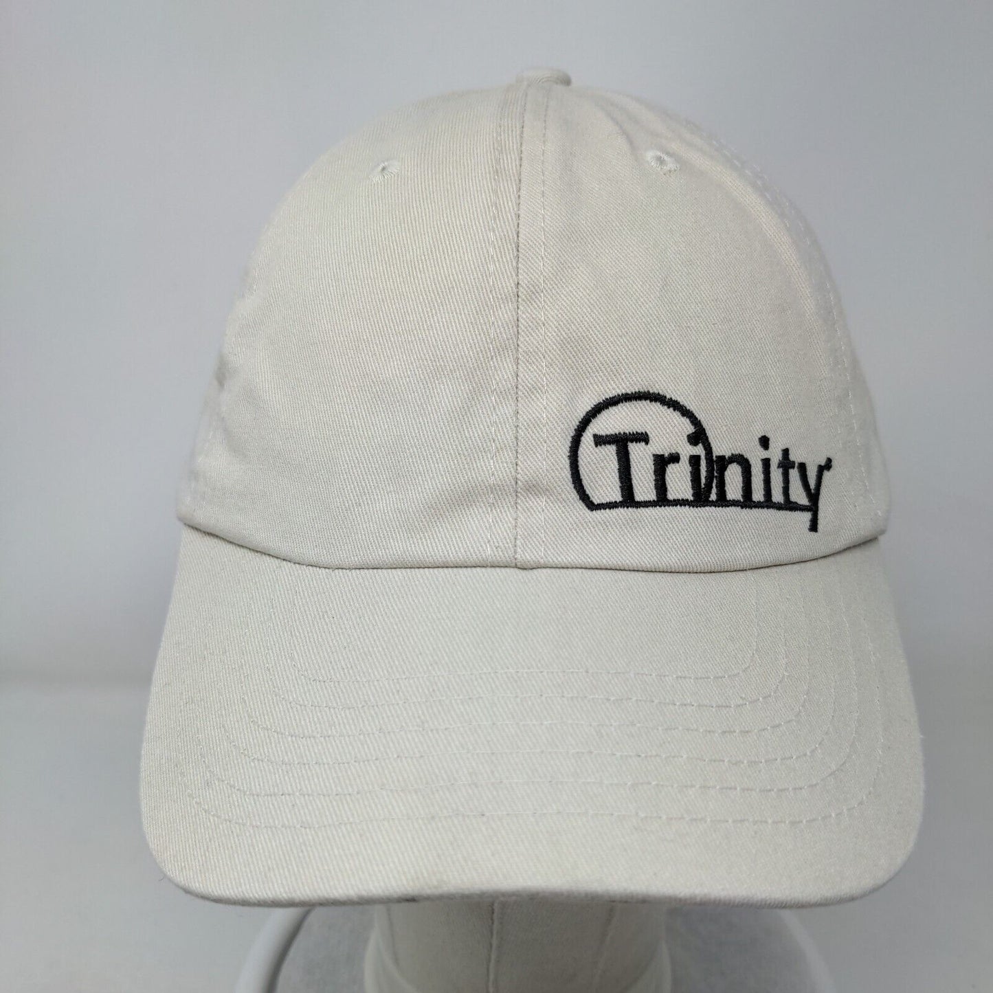 Trinity Slideback Hat Tan OSFM Embroidered Adjustable Solid 6 Panel