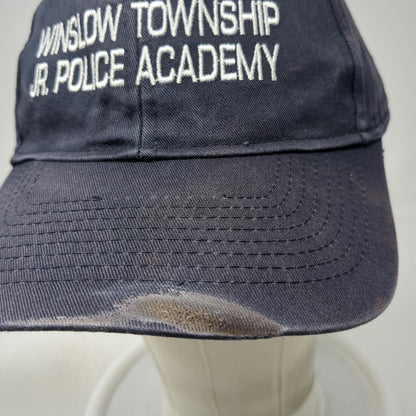 UltraClub Baseball Cap Blue White One Size Strapback Police Academy Hat Cotton