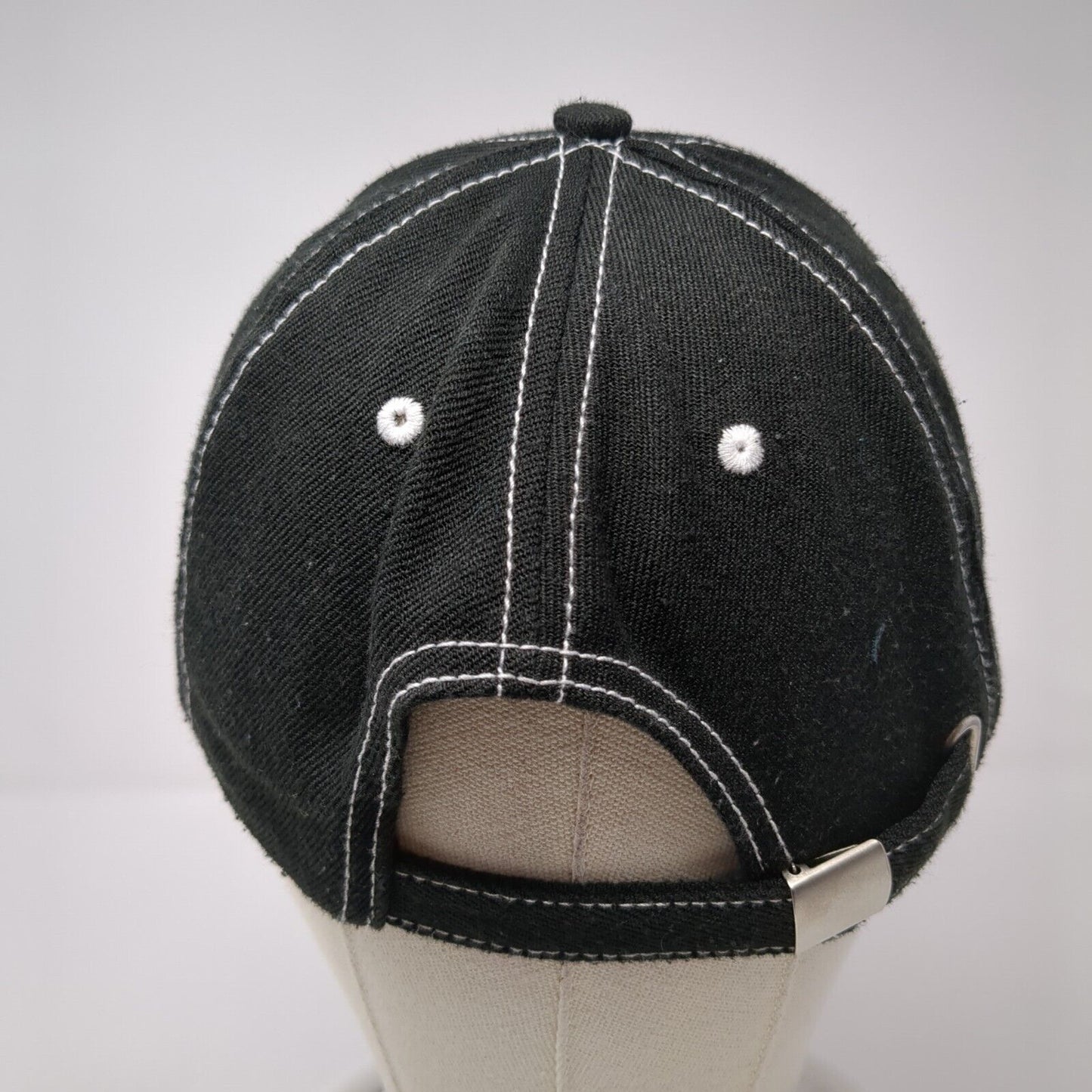 Platt Slideback Hat Black One Size Embroidered Adjustable Vent Holes