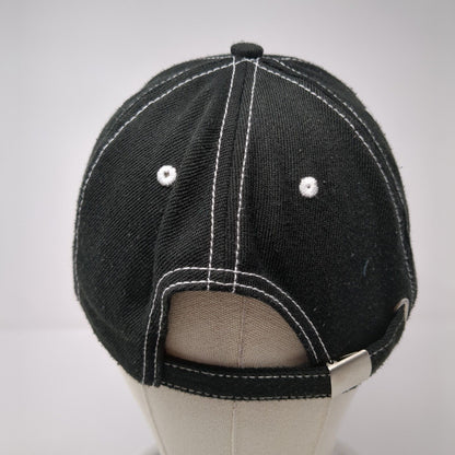 Platt Slideback Hat Black One Size Embroidered Adjustable Vent Holes