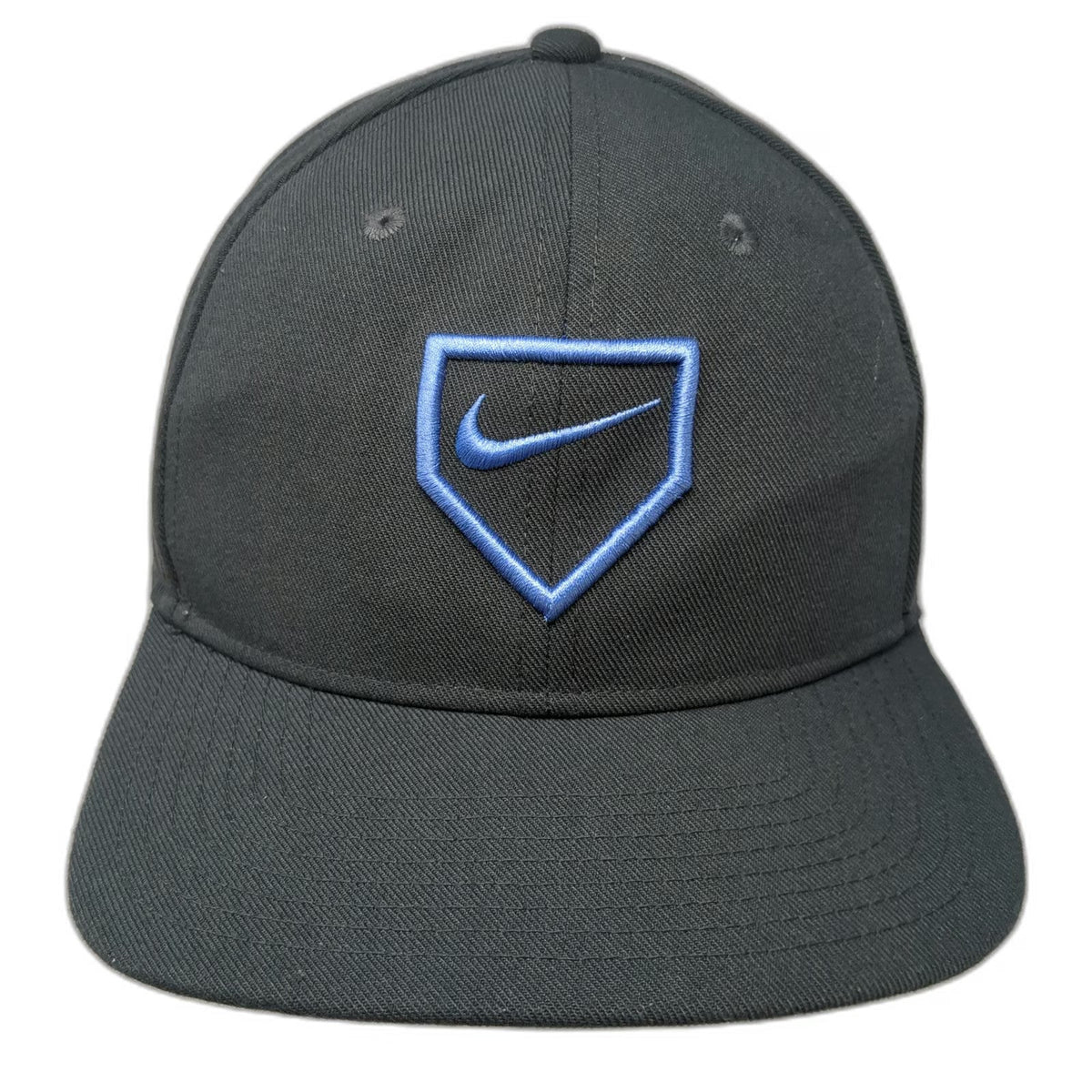 Nike Snapback Hat Gray One Size Baseball Home Plate Logo Swoosh Pro Sportswear