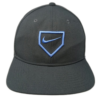 Nike Snapback Hat Gray One Size Baseball Home Plate Logo Swoosh Pro Sportswear