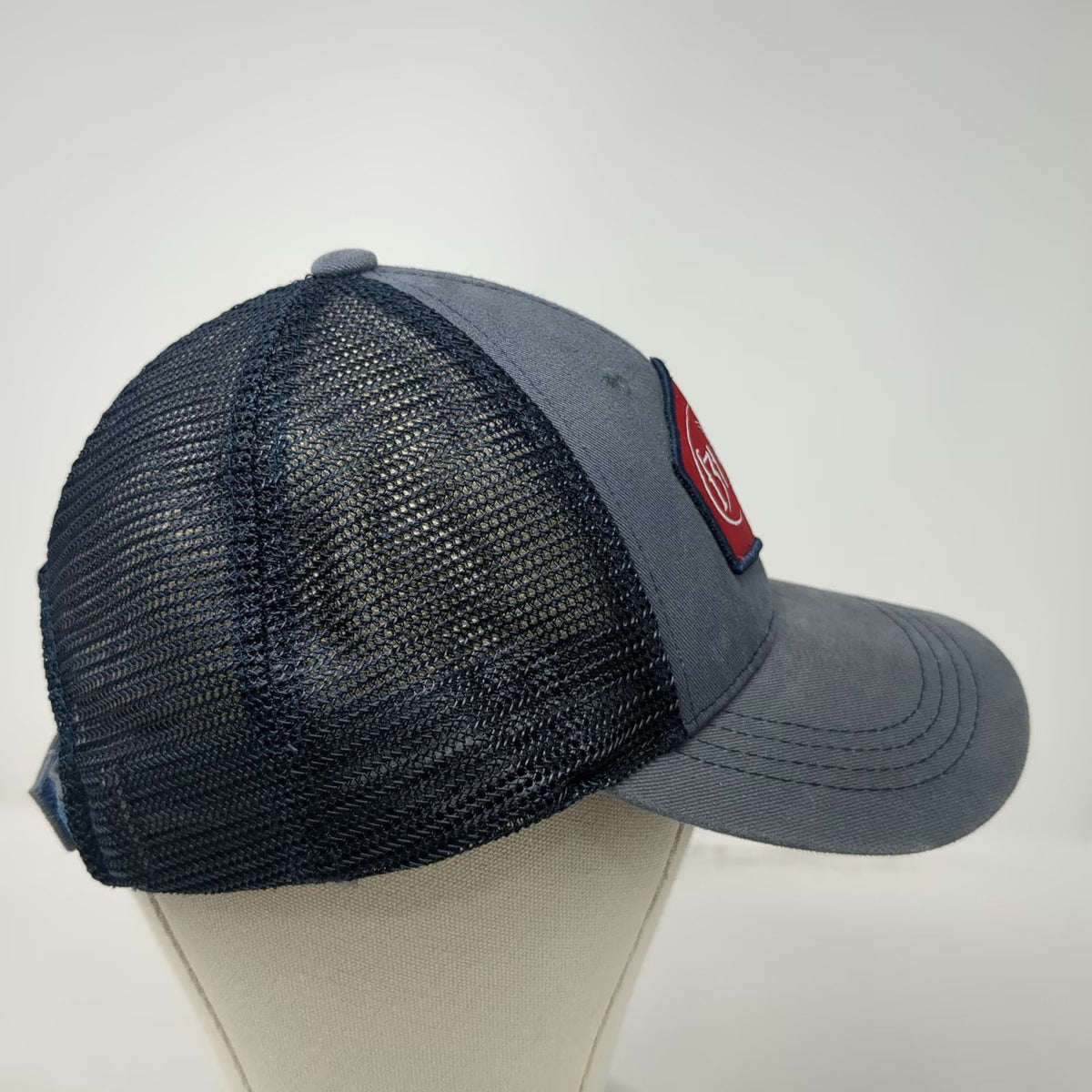 Costa Baseball Cap Blue One Size Mesh Back Fish Skeleton f3t Graphic Patch Hat