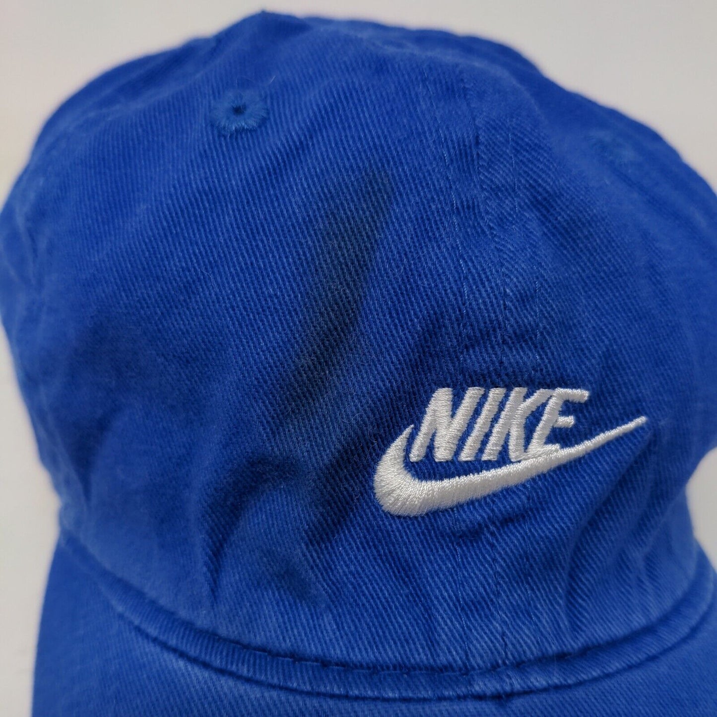 Nike Boy's Strapback Hat Blue Size 4-7 Embroidered Swoosh Spell Out Logo