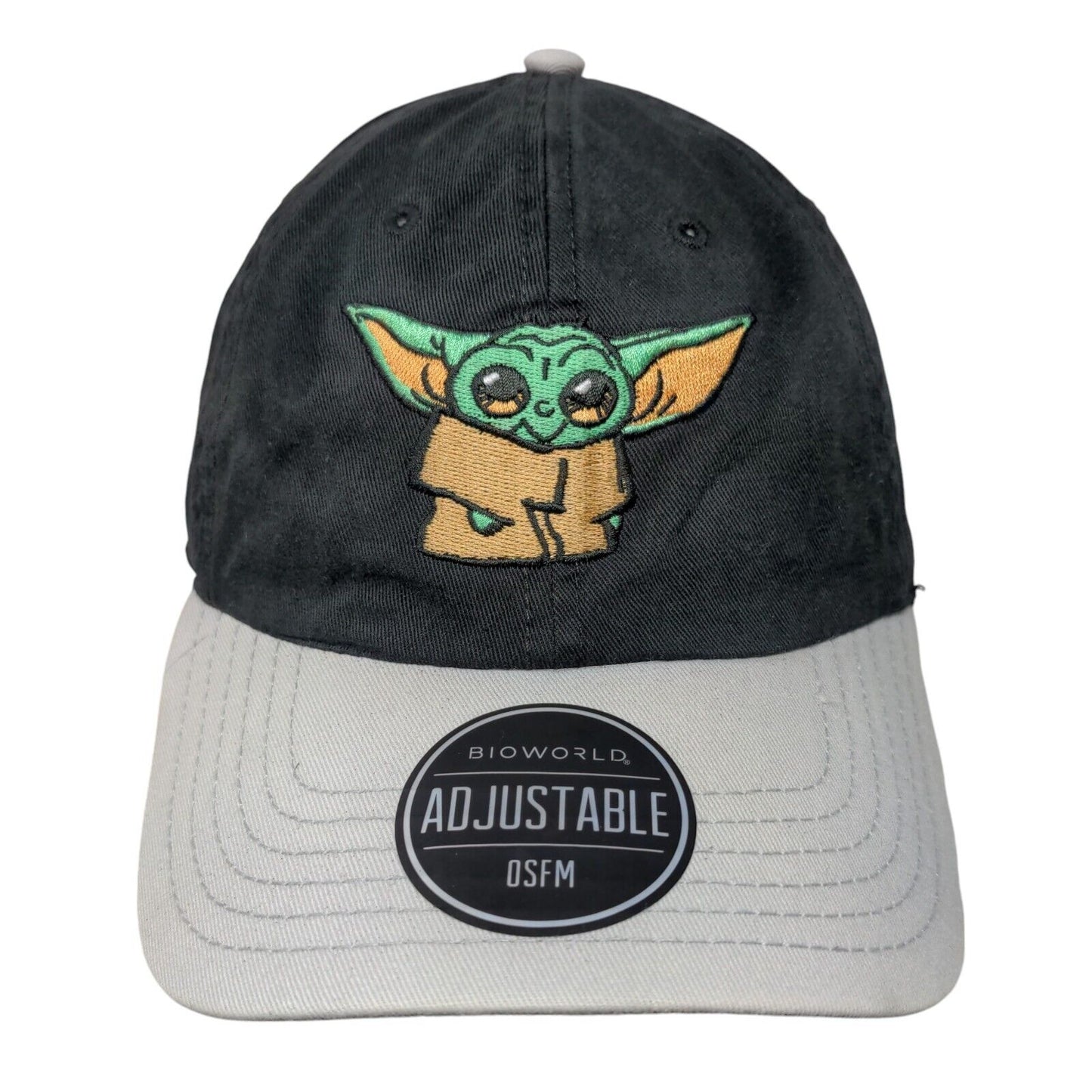 Grogu Baby Yoda Slideback Hat Black OSFM Embroidered Colorblock Star Wars