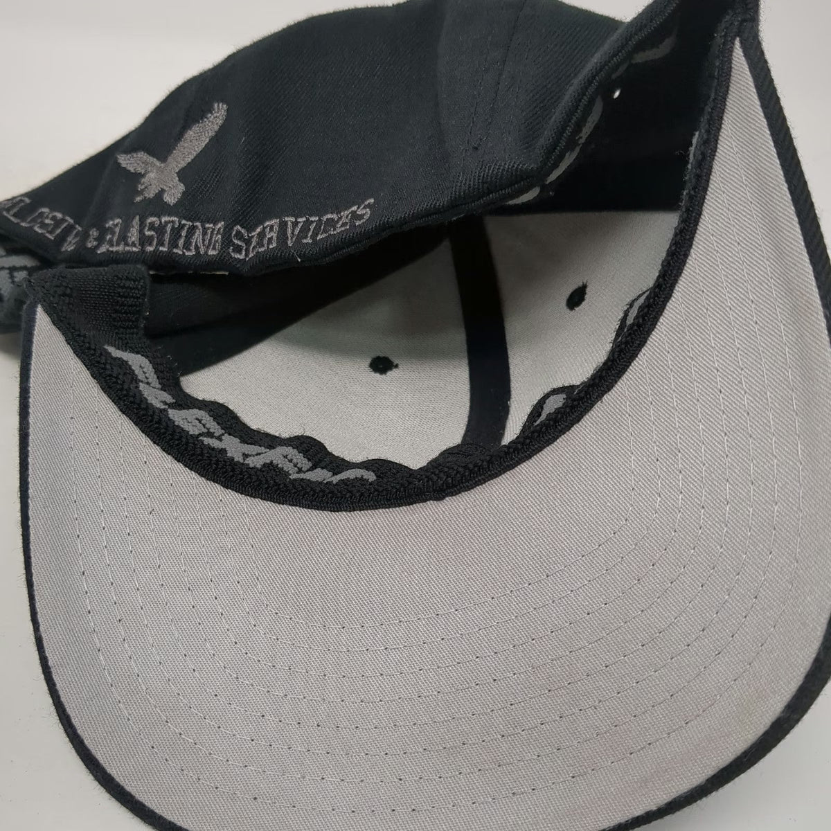 Lids Baseball Cap Black XL NWES Explosive & Blasting Services Eagle Flexfit Hat