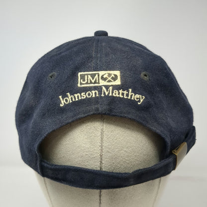 Bullet Line Baseball Cap Blue One Size Johnson Matthey JM CRT Logo Slideback Hat
