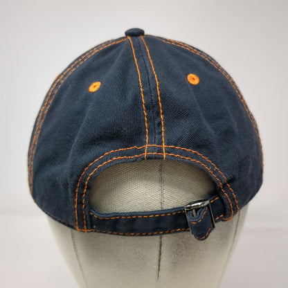 Mountain Baseball Cap Blue OSFM Pikes Peak Colorado Hat Orange Contrast Stitch