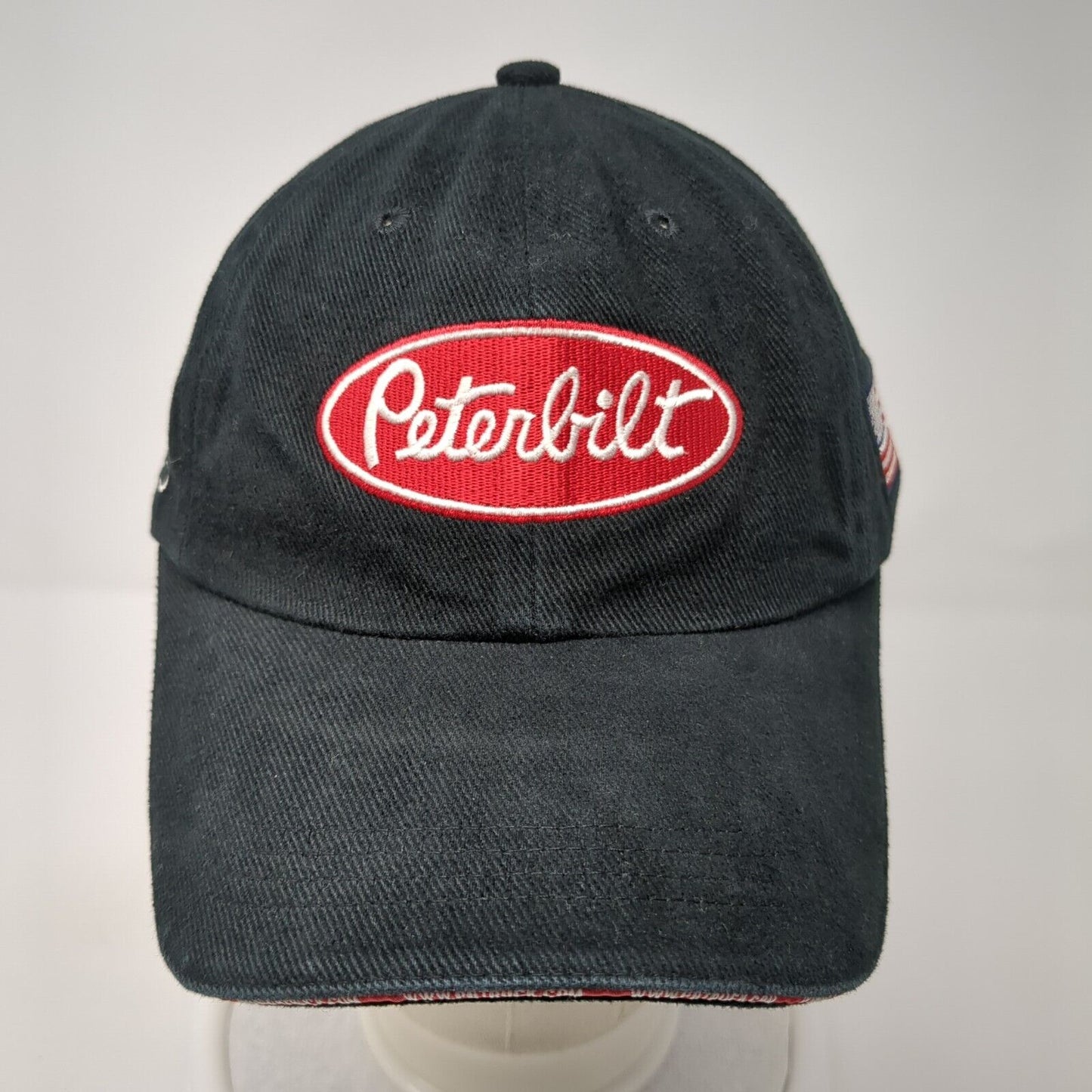Peterbilt Of Sioux City Body Shop Strapback Hat Black OS Adjustable Embroidered