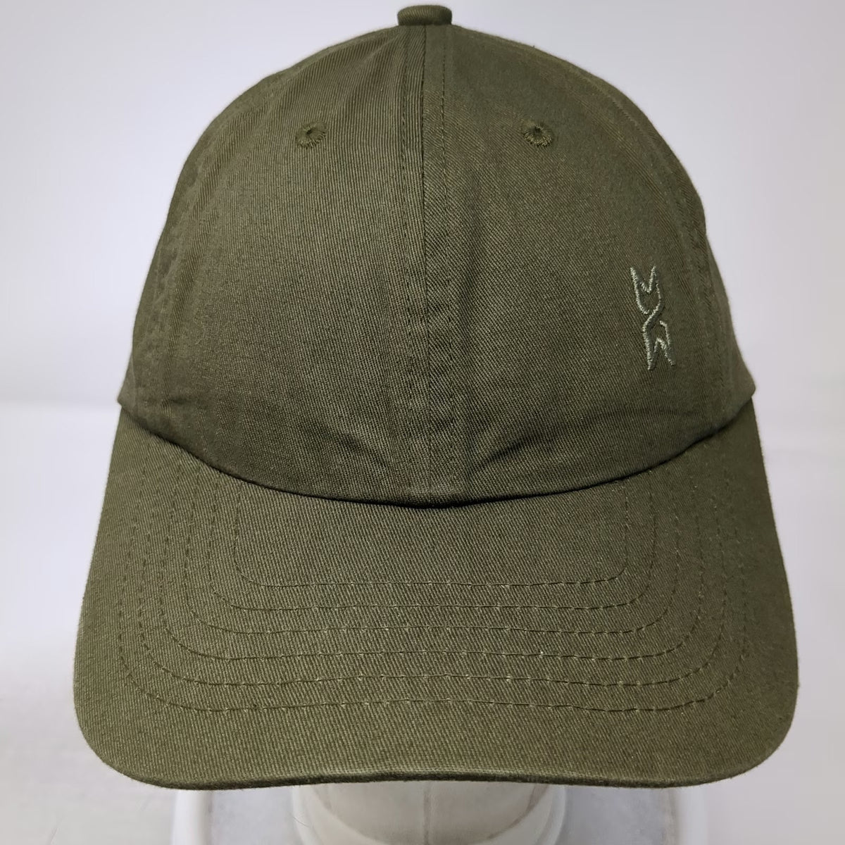 Mutual Weave Baseball Cap Green One Size Slideback Cotton Hat Embroidered Logo
