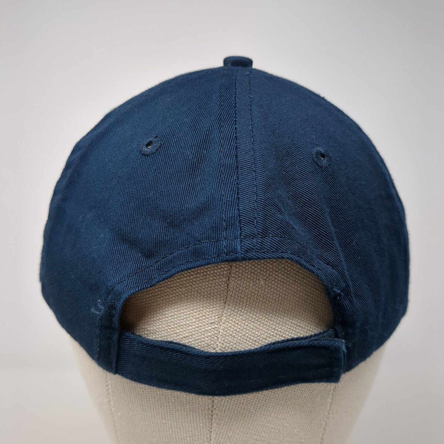 Shut Up And Fish Strapback Hat Blue OSFA Embroidered Port & Company