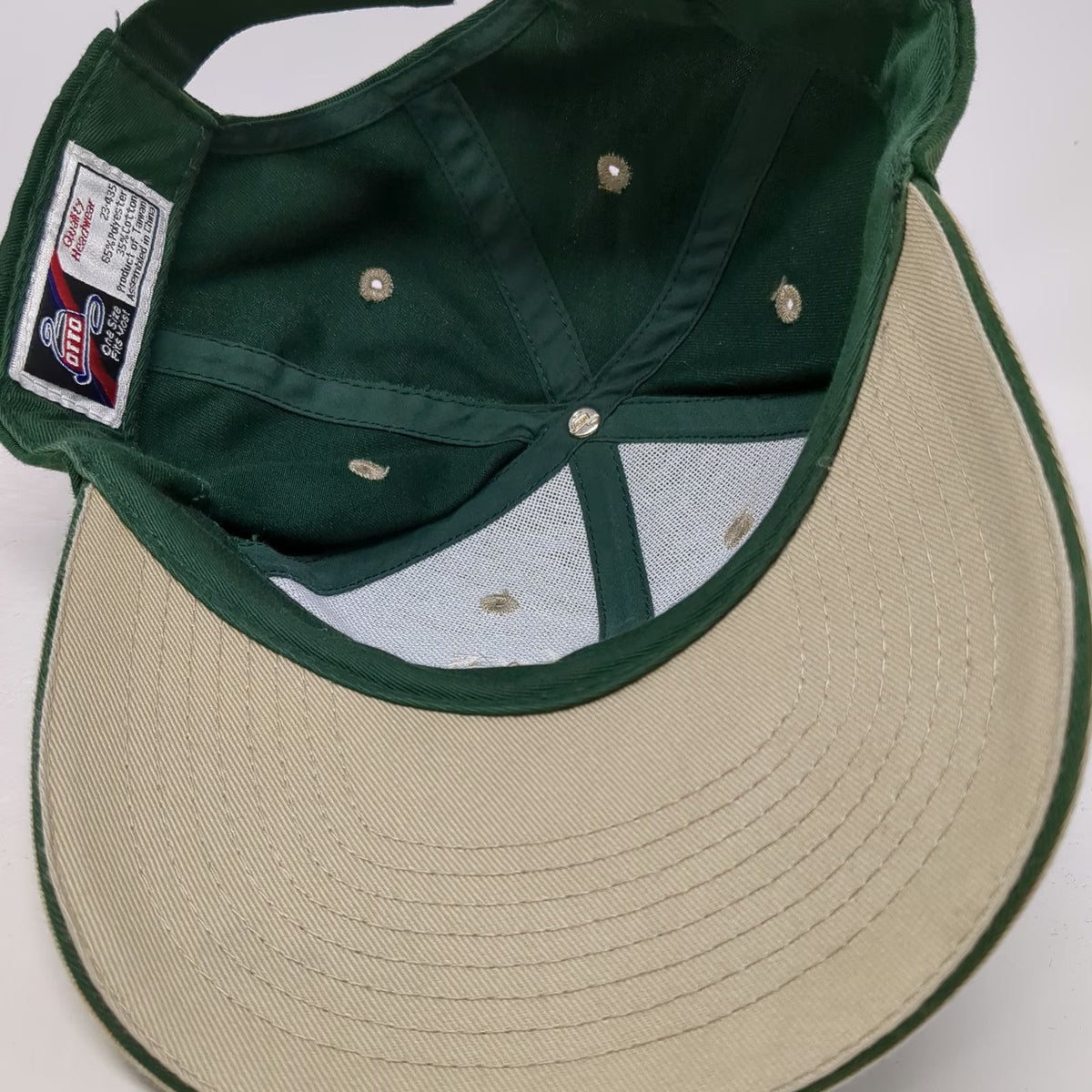 OTTO Green Beige One Size Baseball Cap Hat Scotty's Bar Kalispell MT Strapback