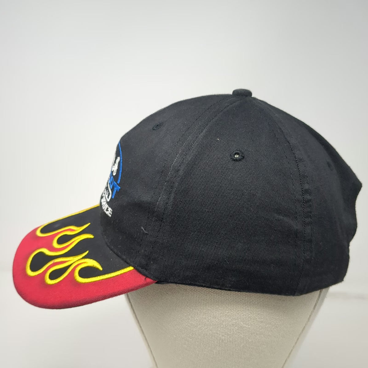Cap America Blackfoot Motor Sports Flame Brim Baseball Cap Black One Size Hat