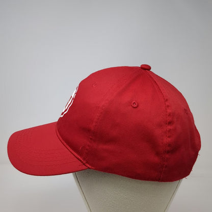MJ Corp Baseball Cap Red One Size Over 50 Years Of Can Can Logo Strapback Hat