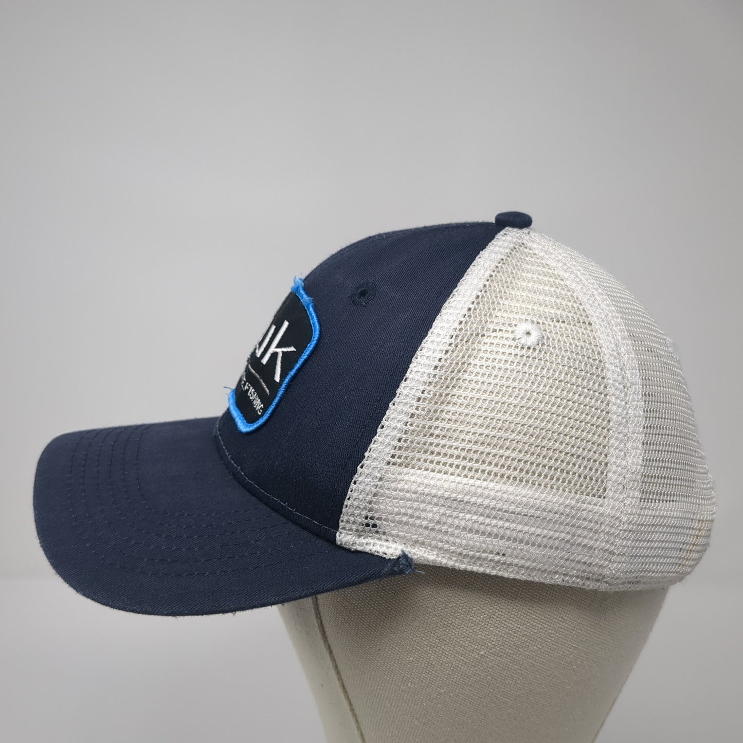 Huk Performance Fishing Snapback Trucker Hat Blue One Size Adjustable Mesh Back