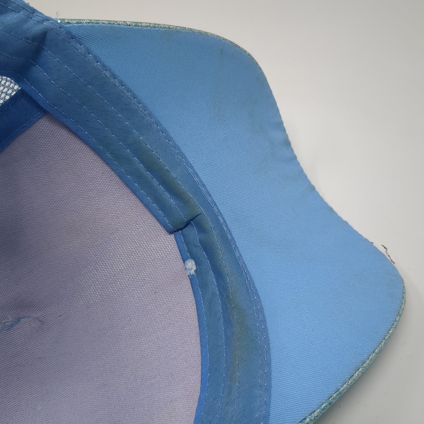 Glitter Ponytail Trucker Hat Blue One Size Adjustable Mesh Back Blank