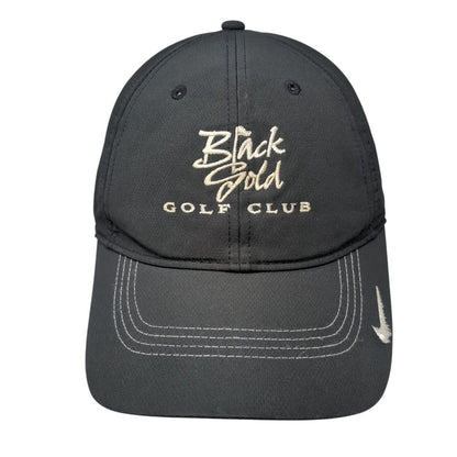 Black Gold Golf Club Snapback Hat Black OSFM Nike Embroidered 6 Panel