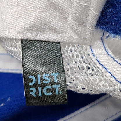 PHE Strapback Trucker Hat Blue One Size Mesh Back District Colorblock