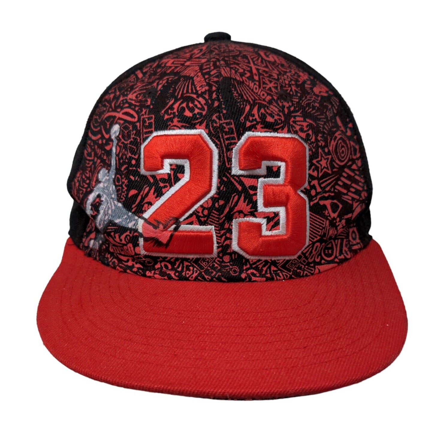 Malaki Chicago Snapback Hat #23 Red Black Embroidered Logo OSFM