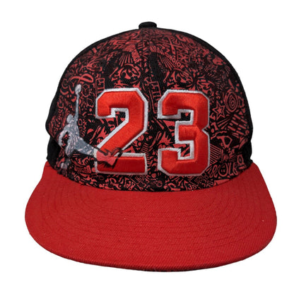 Malaki Chicago Snapback Hat #23 Red Black Embroidered Logo OSFM
