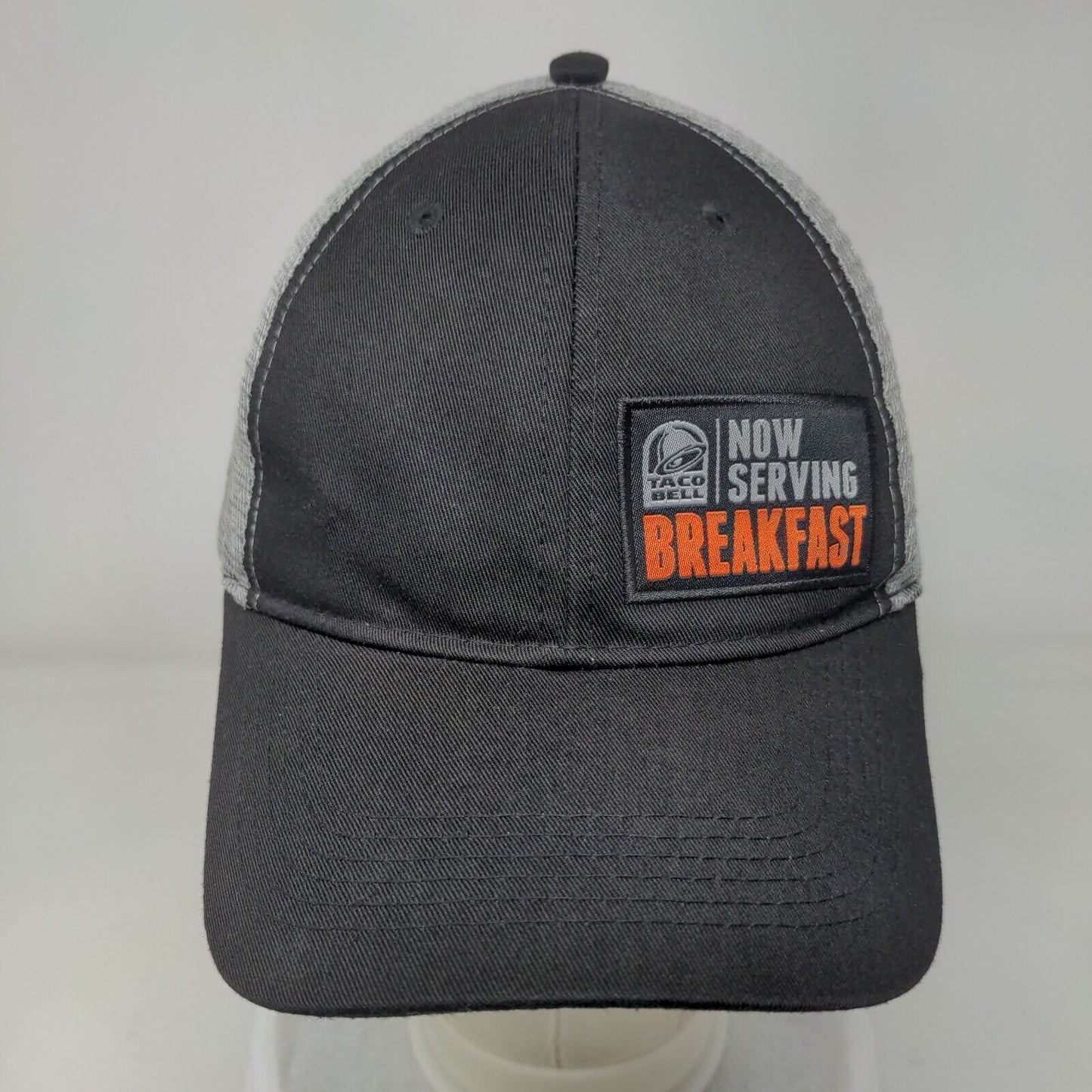 Taco Bell Now Serving Breakfast Snapback Trucker Hat Black RG Mesh Back