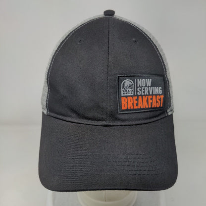 Taco Bell Now Serving Breakfast Snapback Trucker Hat Black RG Mesh Back