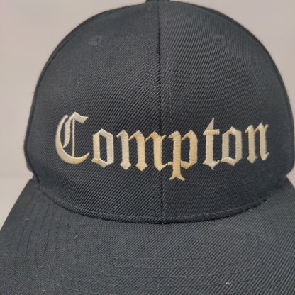 Compton SSUR+ Snapback Hat Black OS Adjustable Embroidered The Classics Yupoong