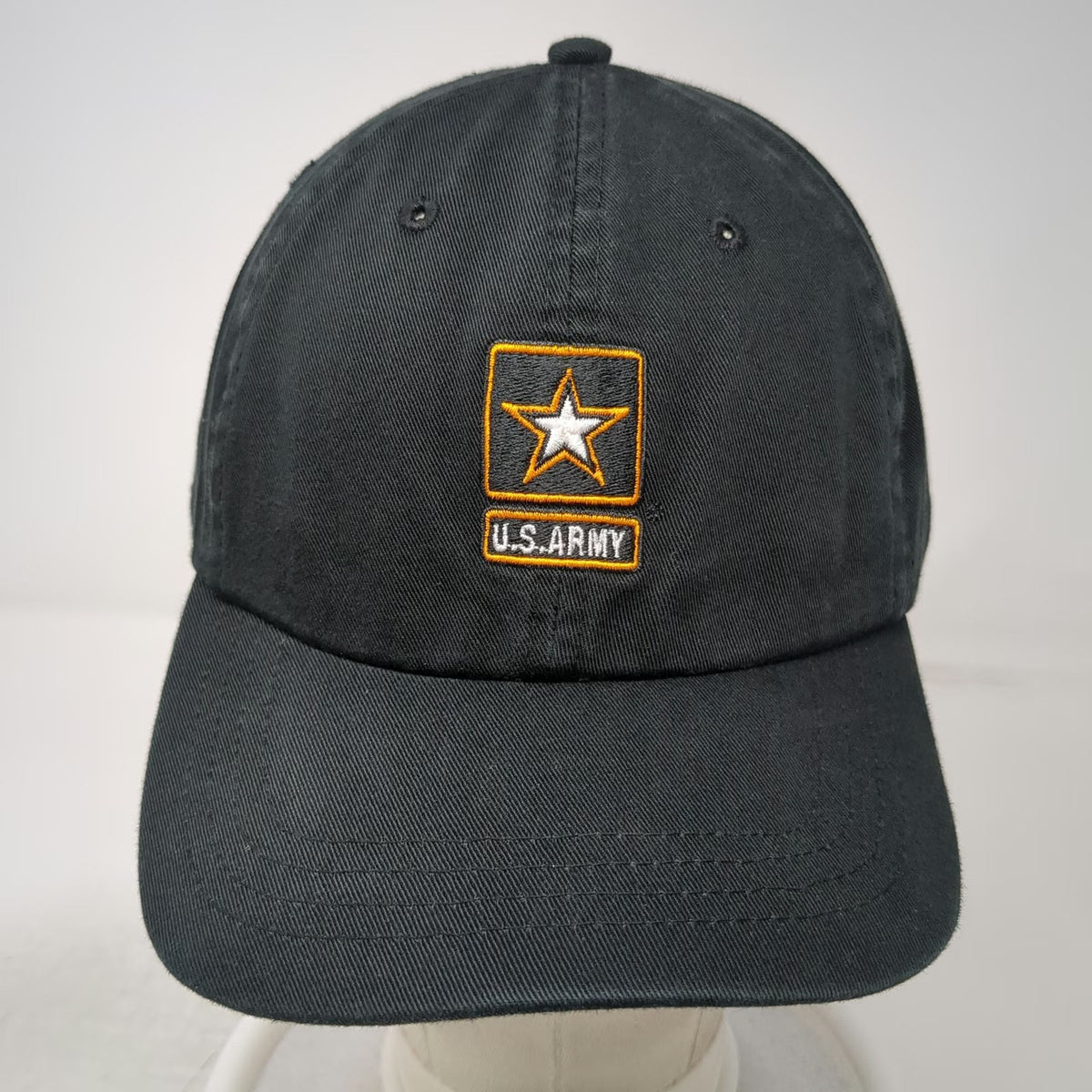 U.S. Army Black Baseball Cap One Size Embroidered Strapback Hat Star Logo