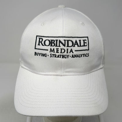Port Authority Baseball Cap White One Size Robindale Media Logo Slideback Hat