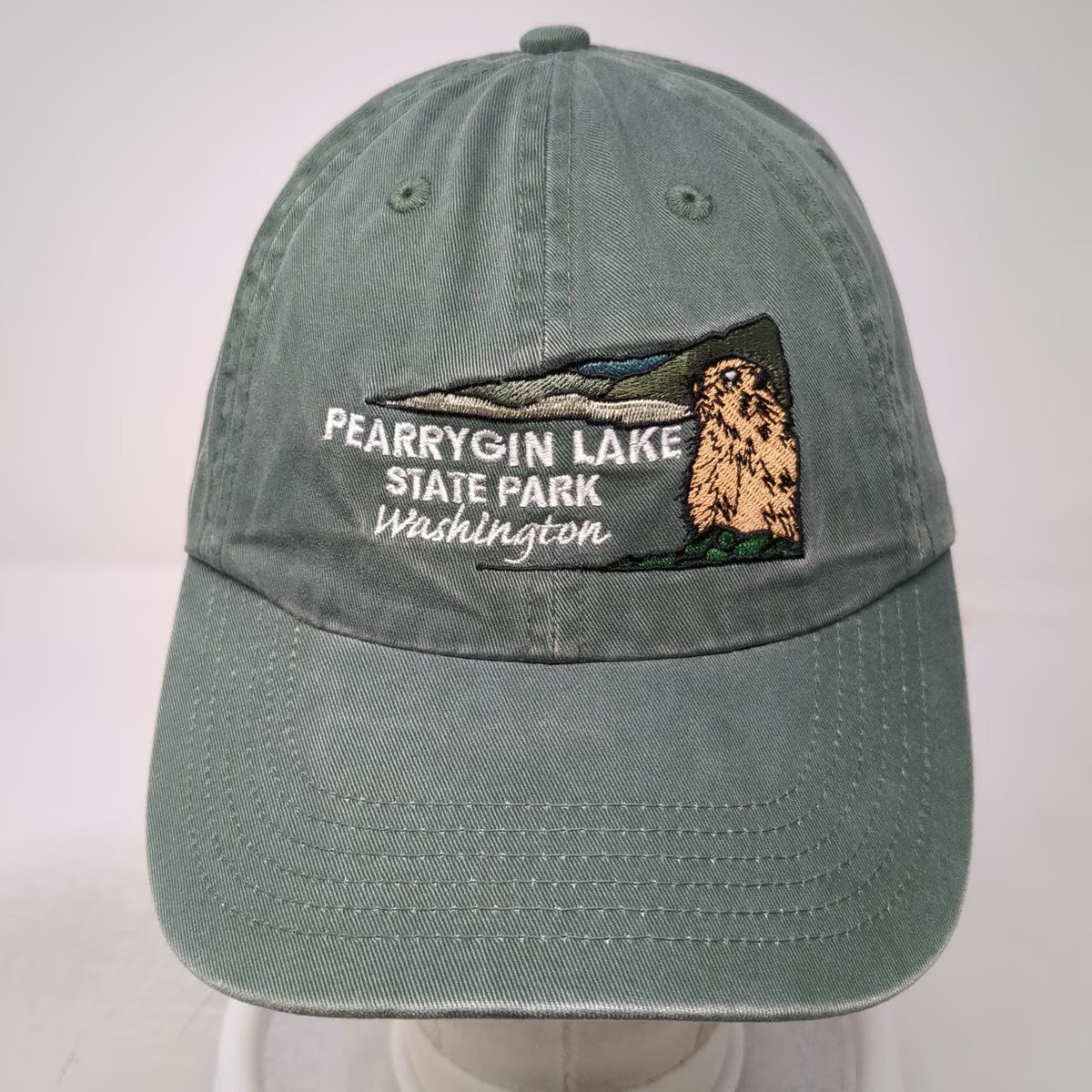 Port Authority Baseball Cap Green One Size Pearrygin Lake State Park Marmot Hat