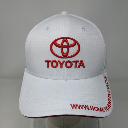 Toyota Hometown Strapback Hat White One Size Adjustable Embroidered Atlanta Cap
