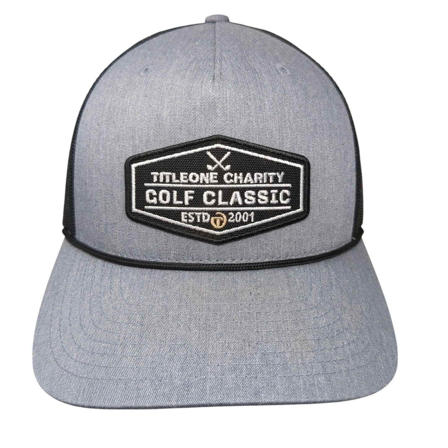 Titleone Charity Golf Classic Estd 2001 Snapback Trucker Hat Gray OS Richardson
