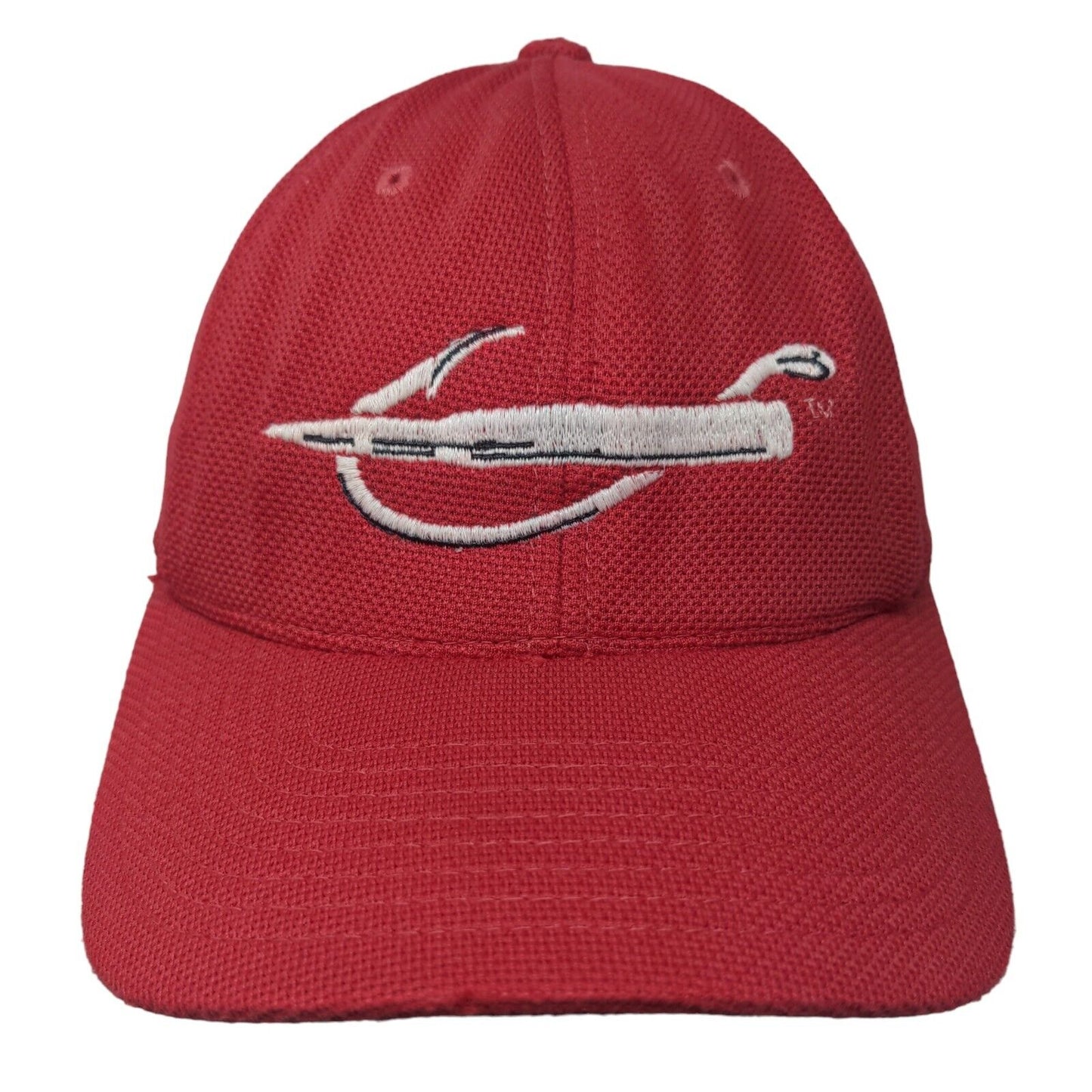 Hook & Hunt Fitted Hat Red One Size Embroidered Flexfit Yupoong