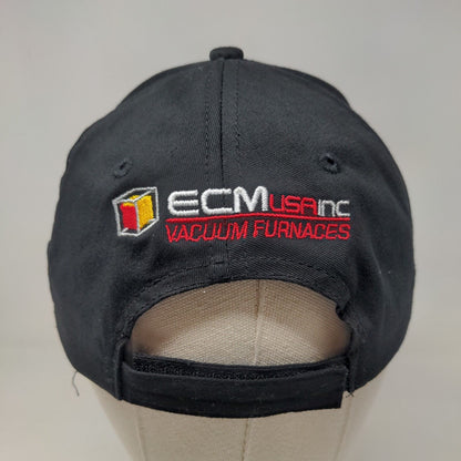 Hit Wear Men's Strapback Hat Black OSFM ECM USA Heat Quench Repeat Embroidered