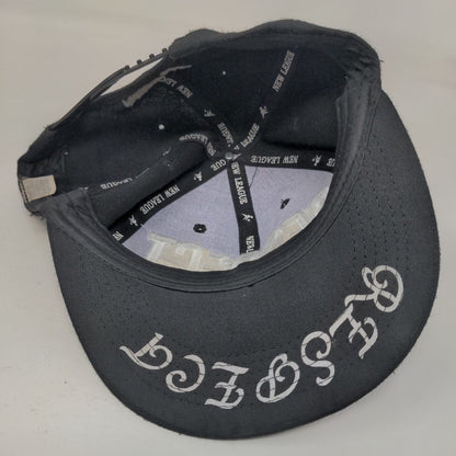 Respect Snapback Hat Black OSFA Adjustable Embroidered New League 6 Panel