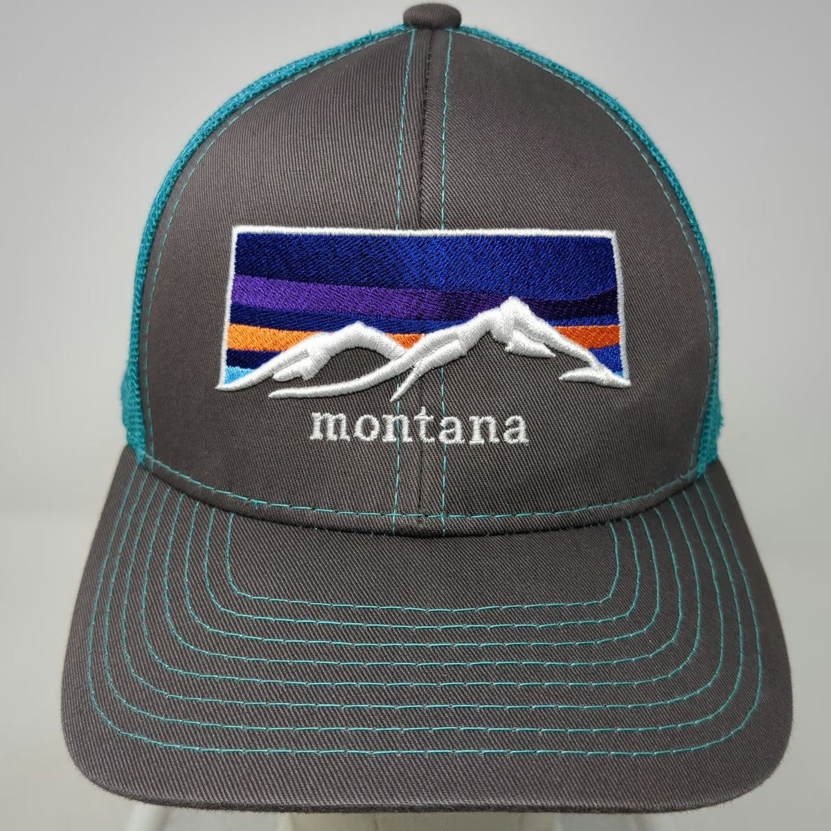 Outdoor Cap Baseball Gray Green One Size Trucker Snapback Montana Mountain Hat