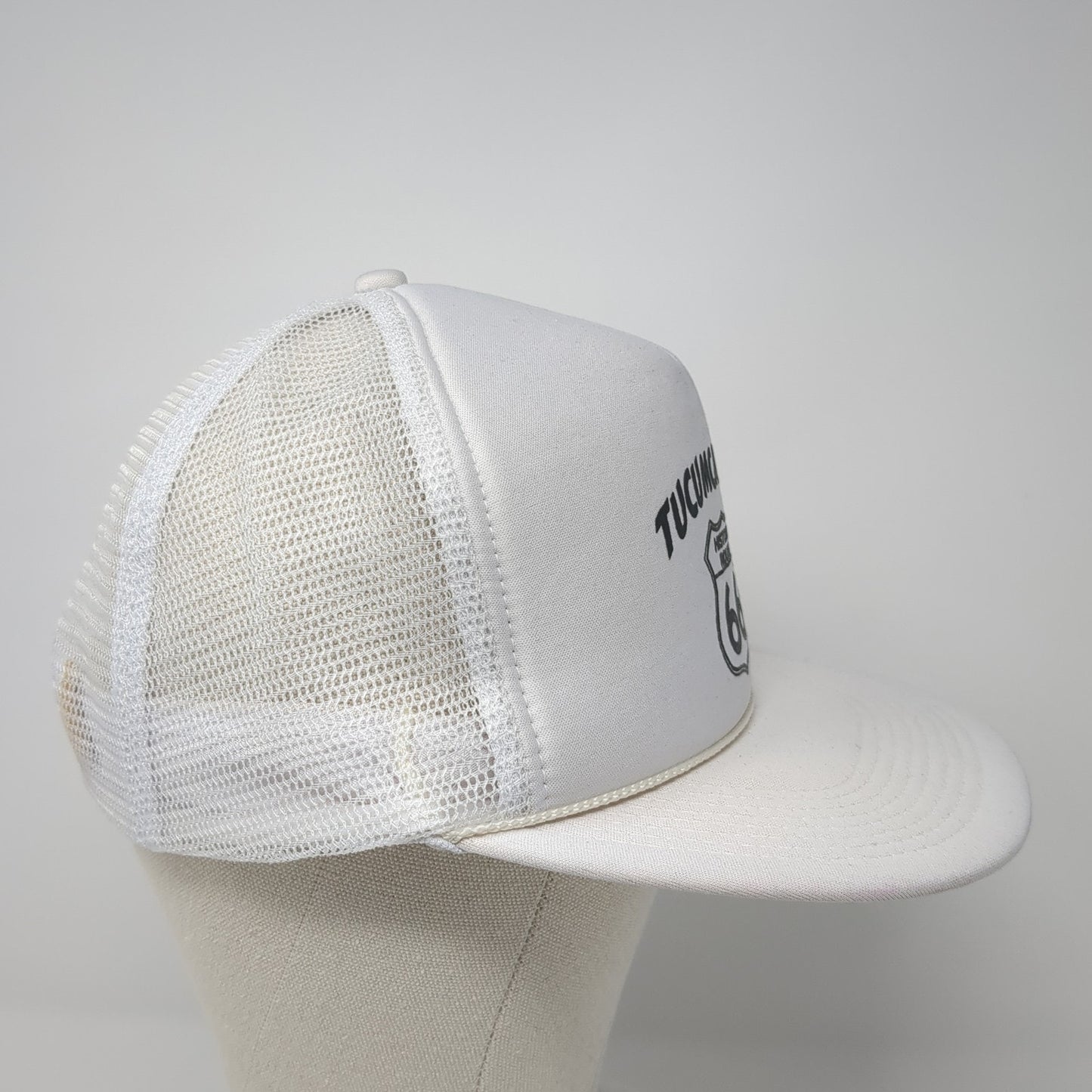 Tucumcari NM Historic Route 66 Snapback Rope Trucker Hat White One Size