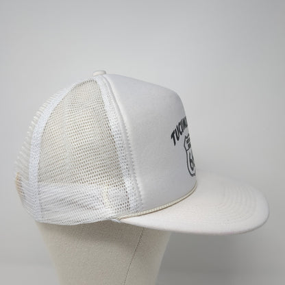 Tucumcari NM Historic Route 66 Snapback Rope Trucker Hat White One Size