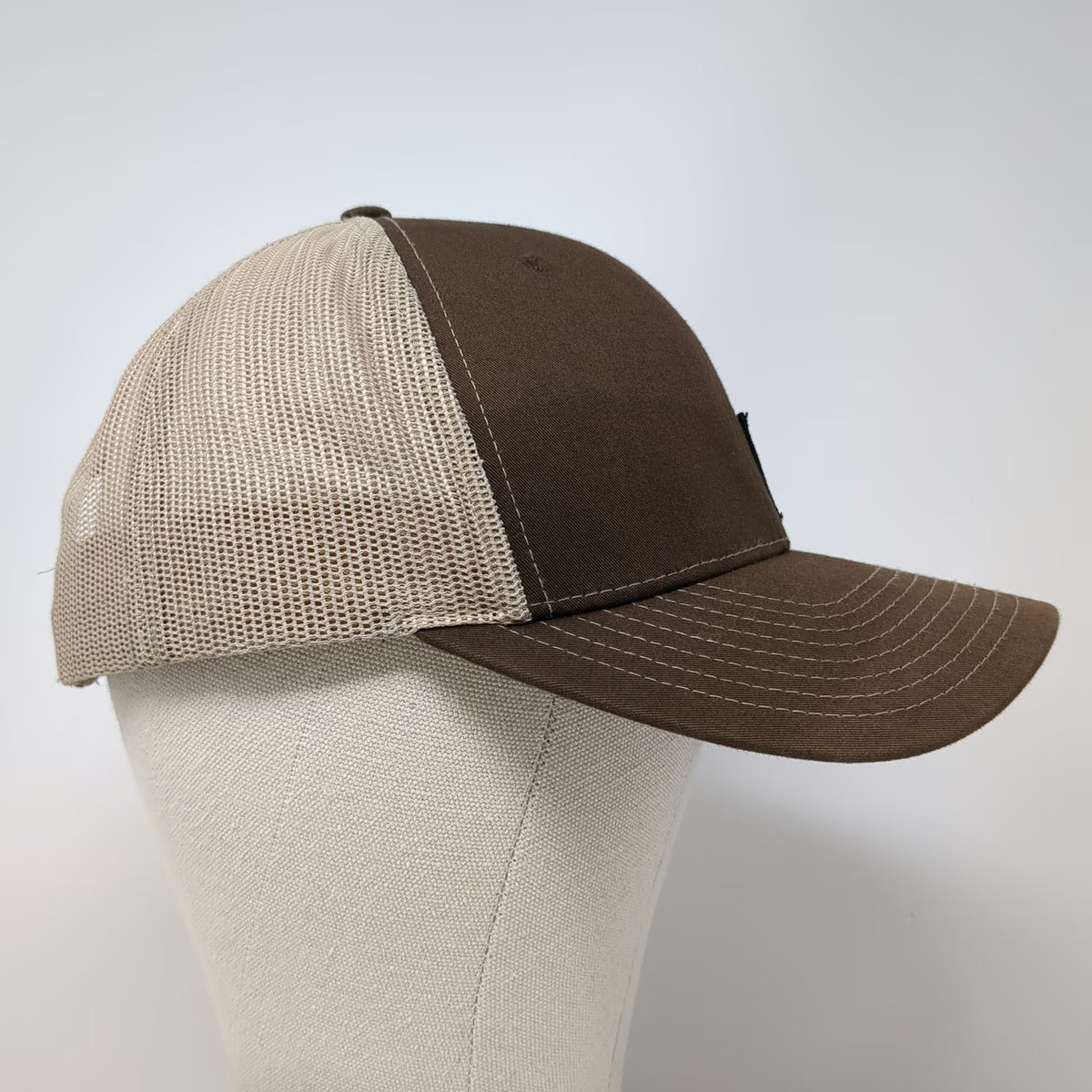 Richardson Trucker Hat Brown One Size Brundage Mountain Resort Patch Snapback