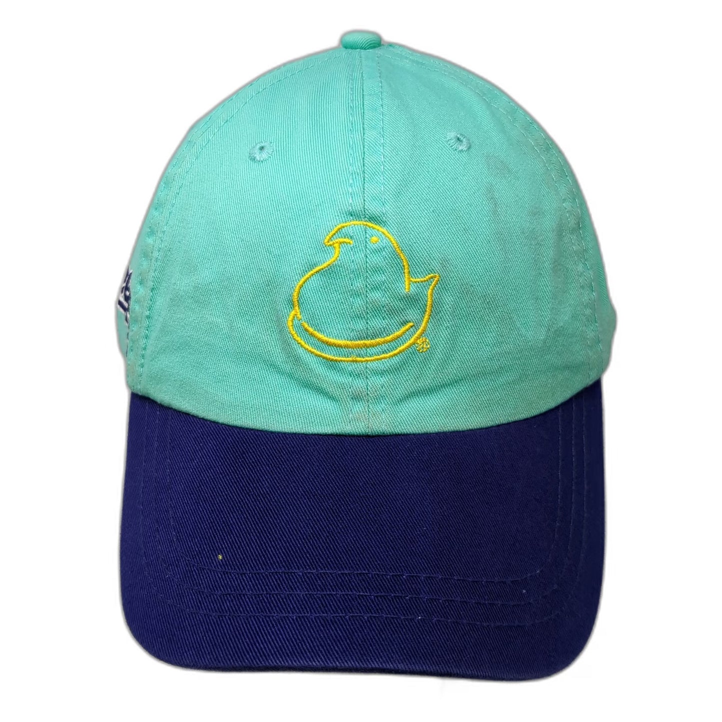 Peeps Brand Baseball Cap Green Blue One Size Cotton Slideback Mascot Hat