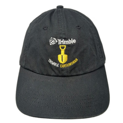 KC Caps Baseball Cap Black One Size Trimble Earthworks Shovel Logo Hat Slideback