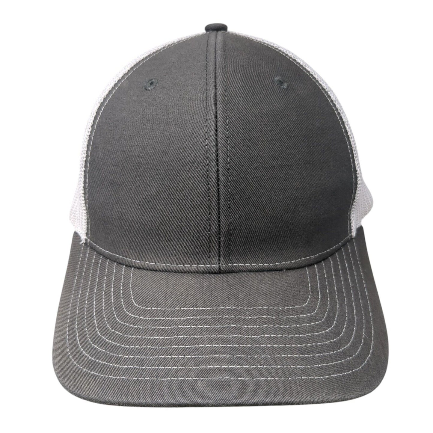 Richardson Snapback Trucker Hat Gray One Size Mesh Back Adjustable Blank