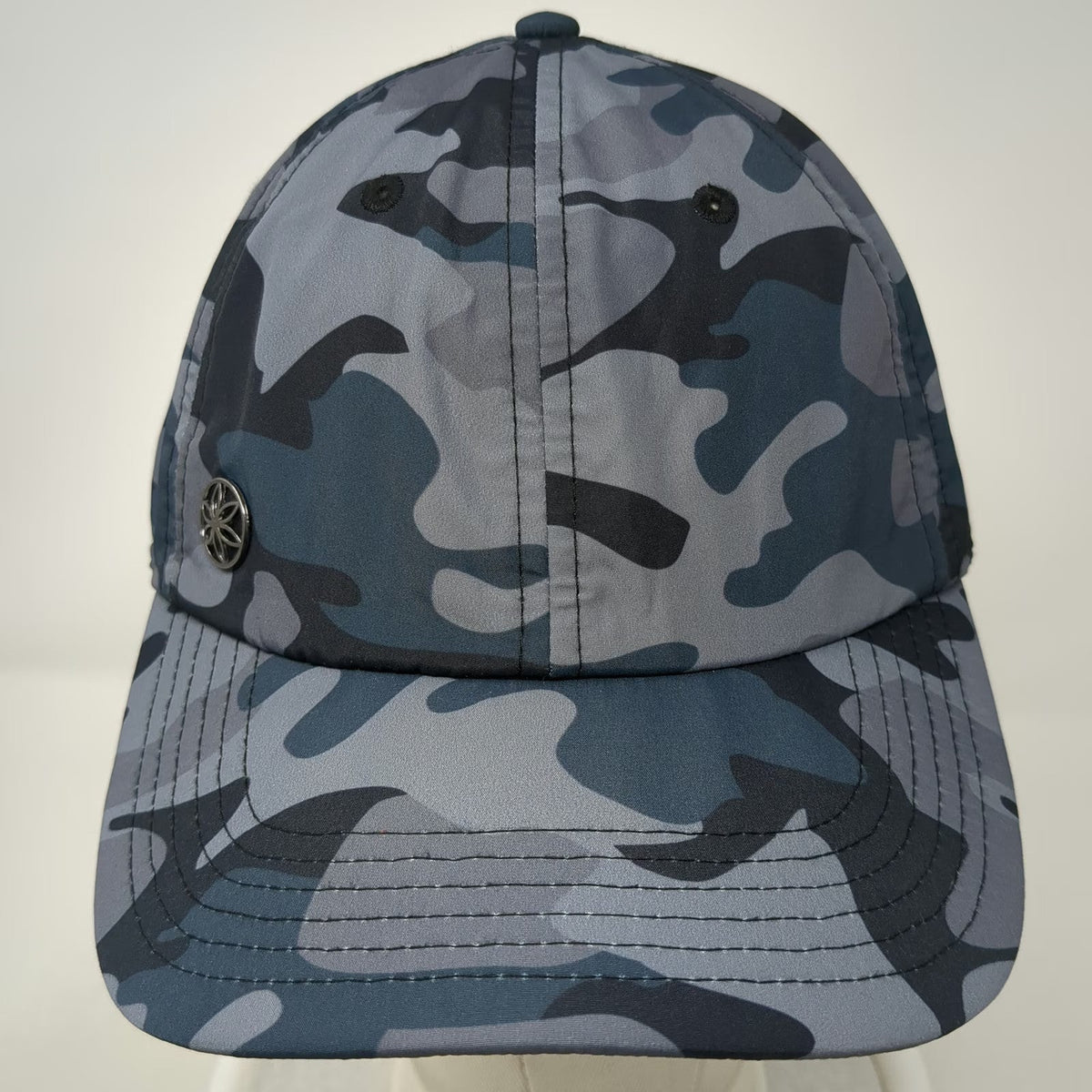 Gaiam Baseball Cap Blue Camo OSFM Adjustable Slideback Polyester Athletic Hat