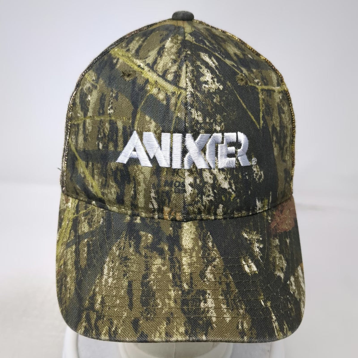 HitWear Baseball Cap Green One Size Camo Mesh Back Strapback Hat Anixter Logo