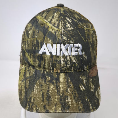 HitWear Baseball Cap Green One Size Camo Mesh Back Strapback Hat Anixter Logo
