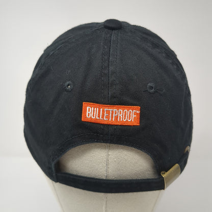 Bulletproof Slideback Baseball Cap Black One Size Adjustable Embroidered 6 Panel
