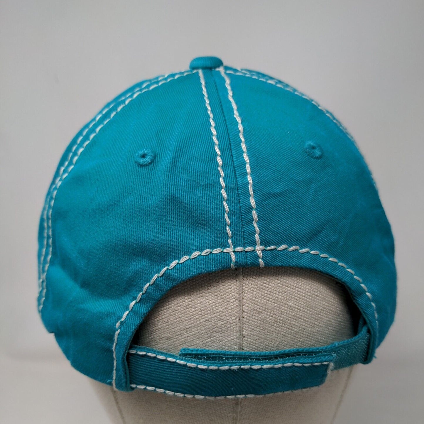 Bride Squad Strapback Hat Blue OSFM Embroidered Distressed KB ETHOS Vintage