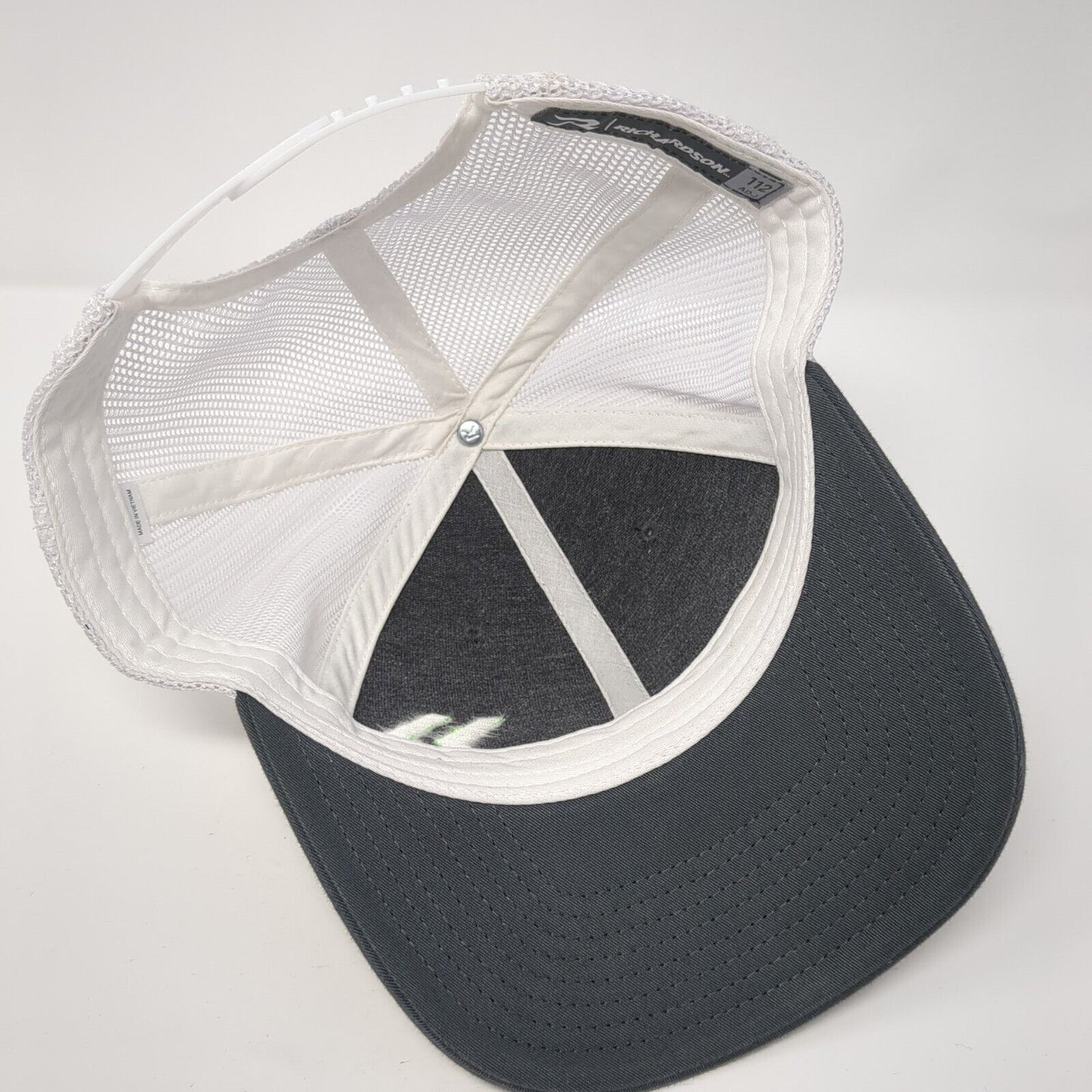 Richardson Snapback 112 Trucker Hat Gray One Size Adjustable Mesh Back 6 Panel
