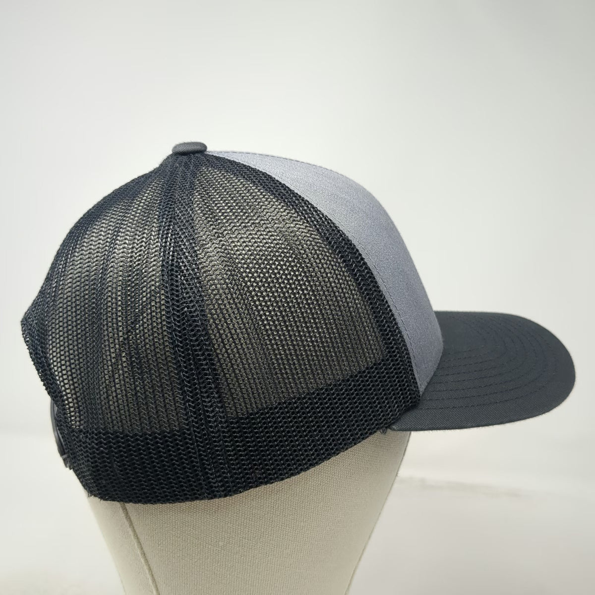 Pacific Headwear Trucker Hat Gray One Size Snapback Lasher Enterprises Logo Mesh